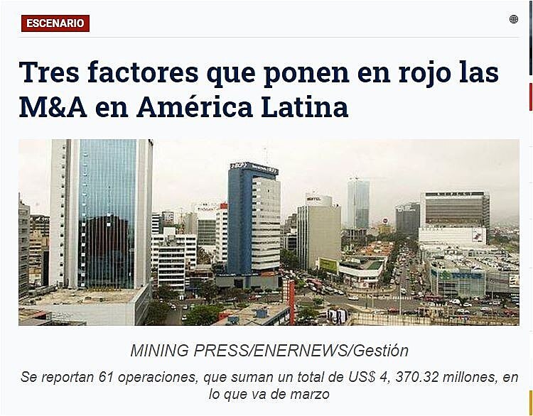 Tres factores que ponen en rojo las M&A en Amrica Latina